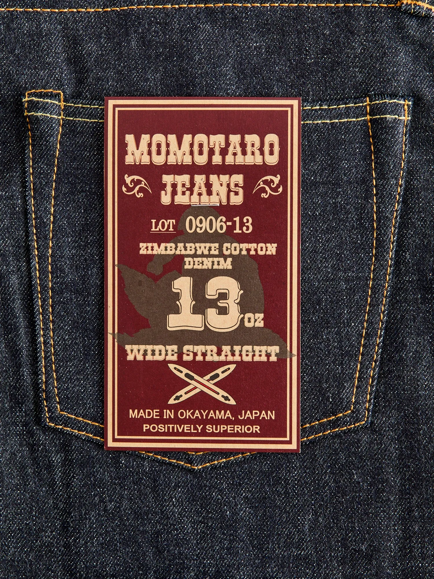 0906-13 13oz Selvedge Denim - Wide Straight Fit