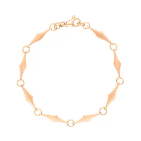 18ct Rose Gold Rhombus Handmade Bracelet