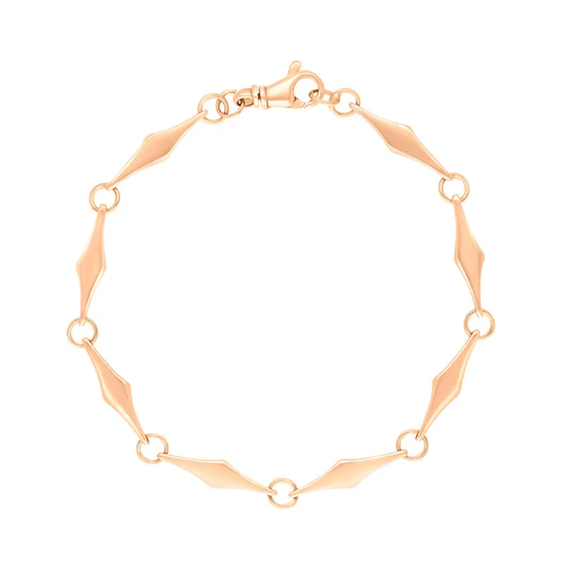 18ct Rose Gold Rhombus Handmade Bracelet