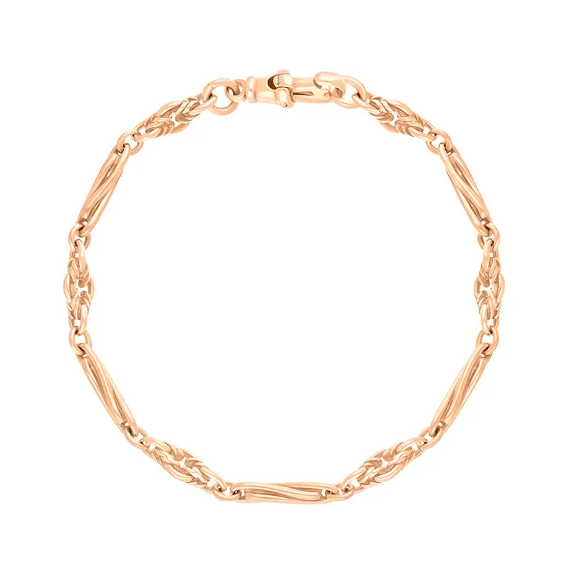 18ct Rose Gold Twist Byzantine Handmade Bracelet