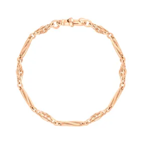 18ct Rose Gold Twist Byzantine Handmade Bracelet