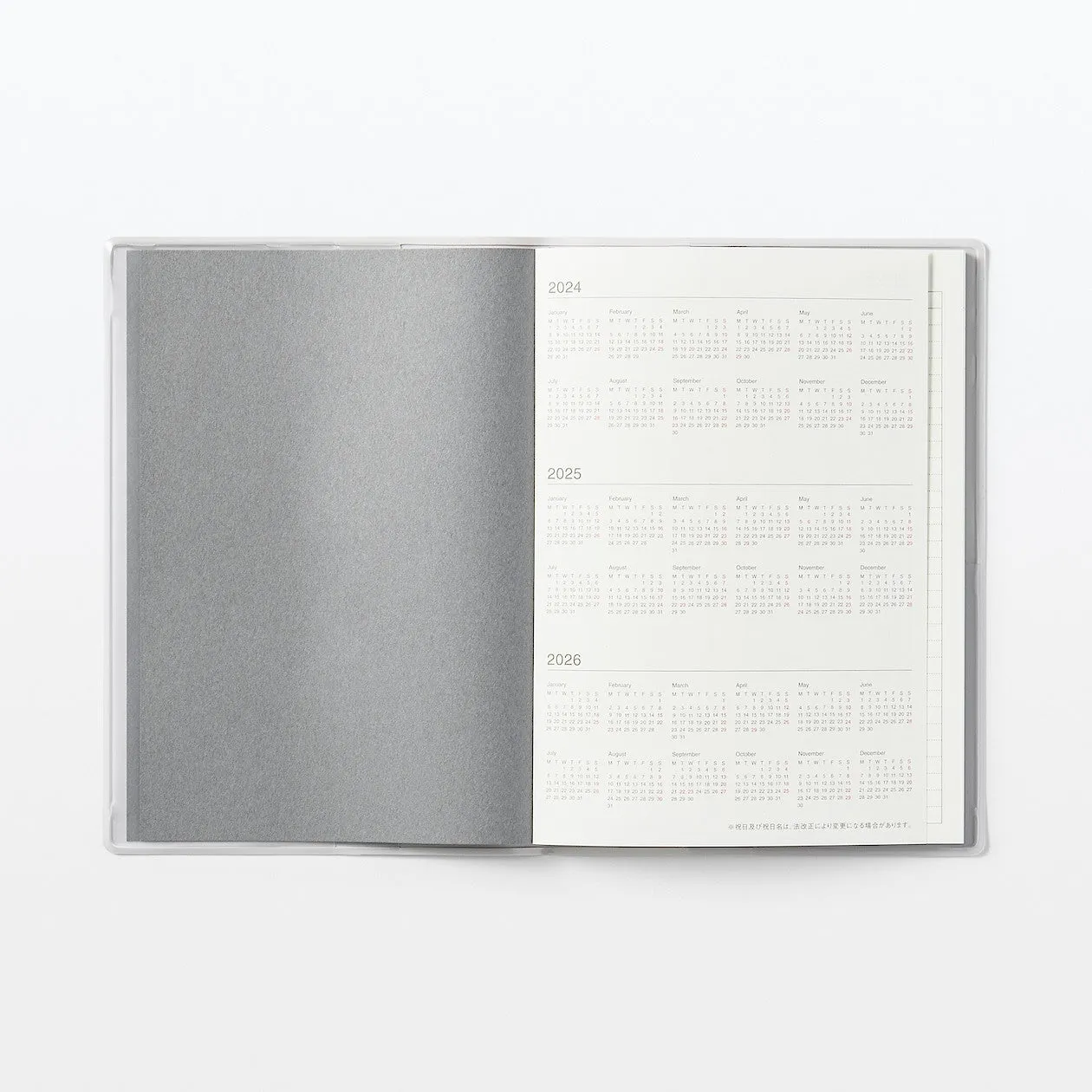 2025 Monthly Planner (Mon to Sun) - White Grey