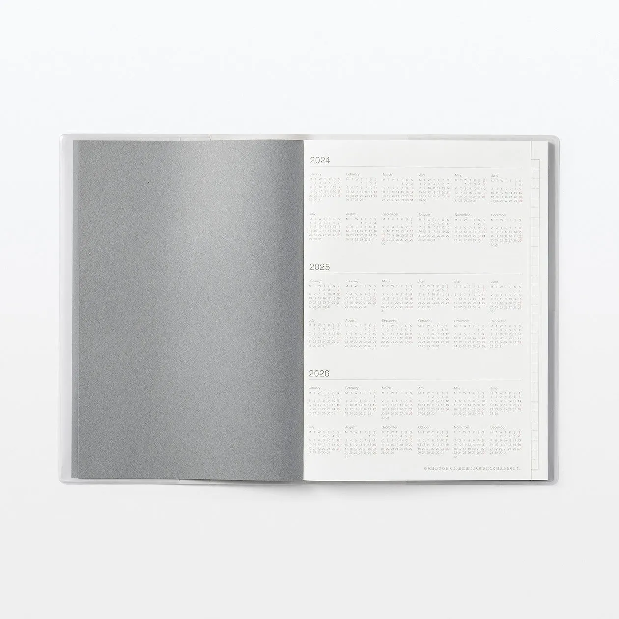 2025 Monthly Planner (Mon to Sun) - White Grey