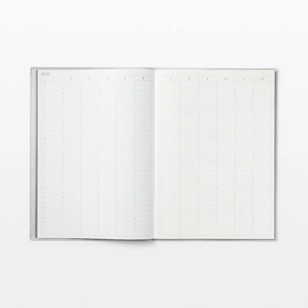 2025 Monthly Planner (Mon to Sun) - White Grey