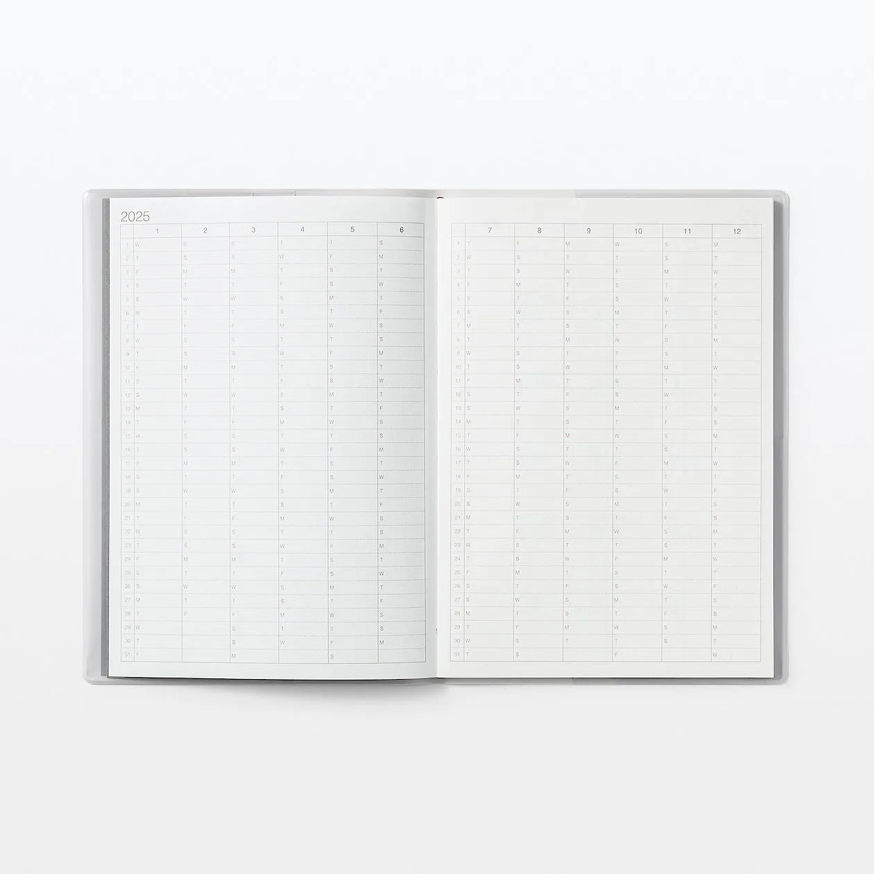 2025 Monthly Planner (Mon to Sun) - White Grey