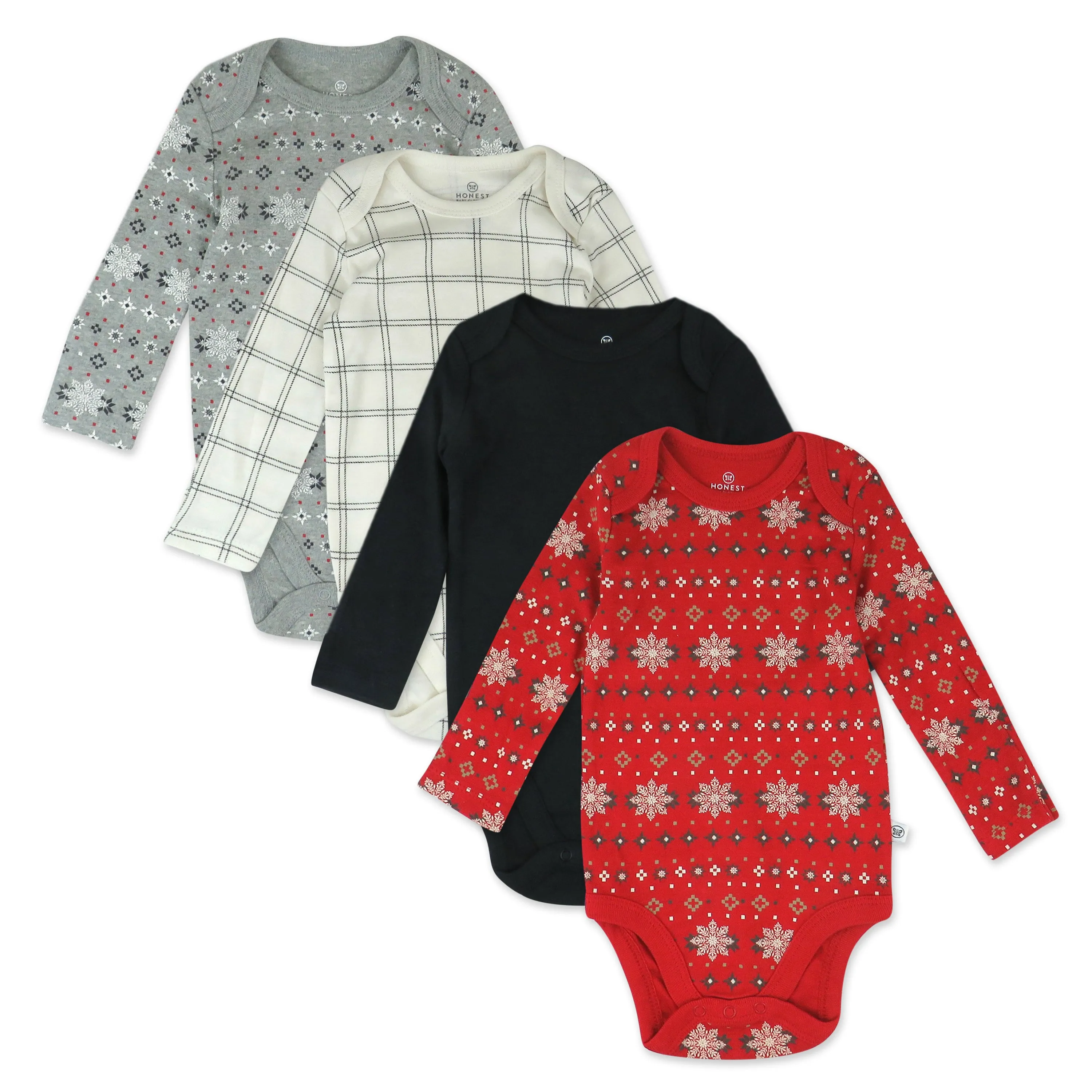 4-Pack Organic Cotton Long Sleeve Bodysuits