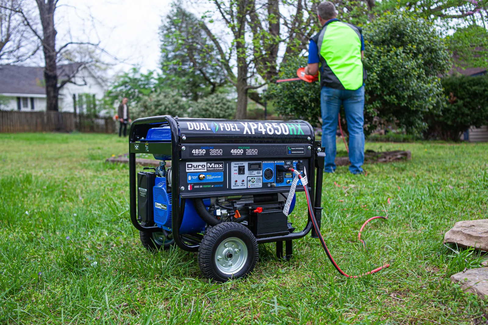 4,850 Watt Dual Fuel Portable HX Generator w/ CO Alert