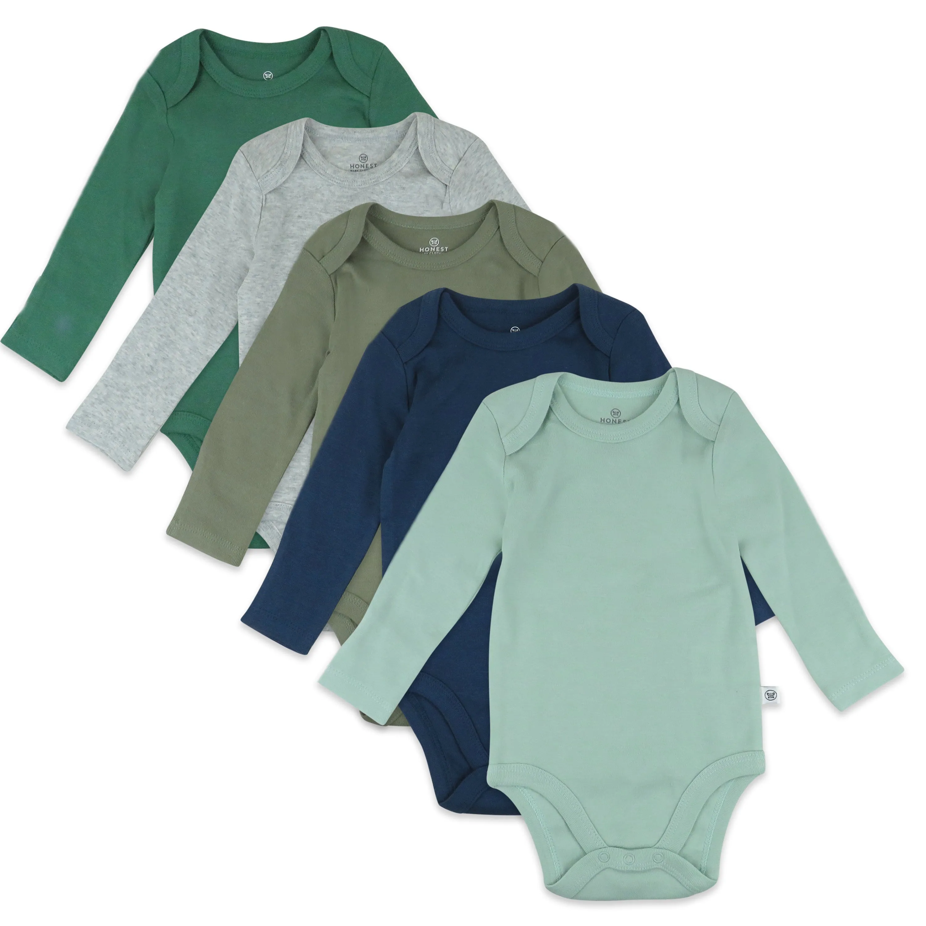 5-Pack Organic Cotton Long Sleeve Bodysuits