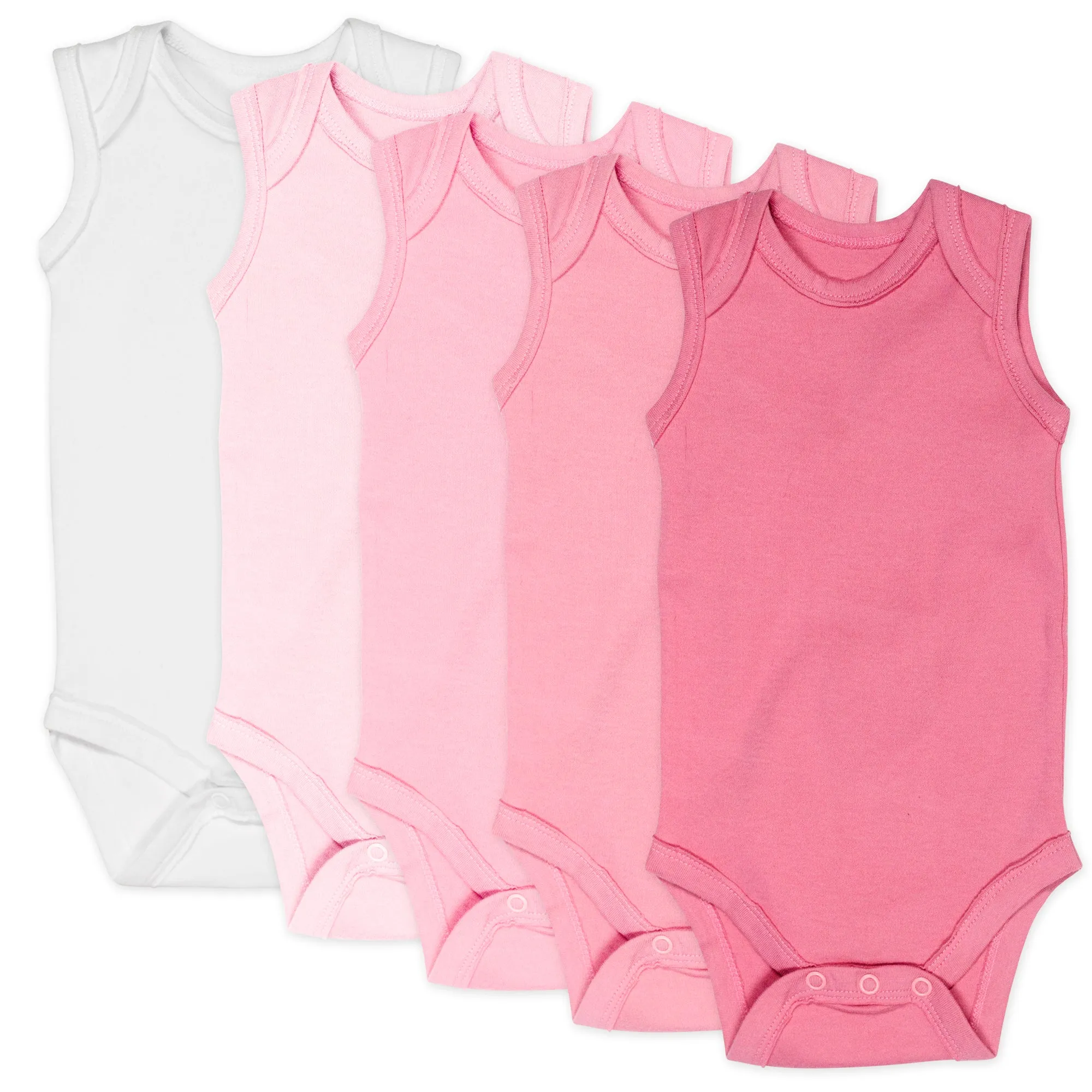 5-Pack Organic Cotton Sleeveless Bodysuits