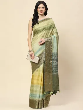 Abstract Print Handloom Saree