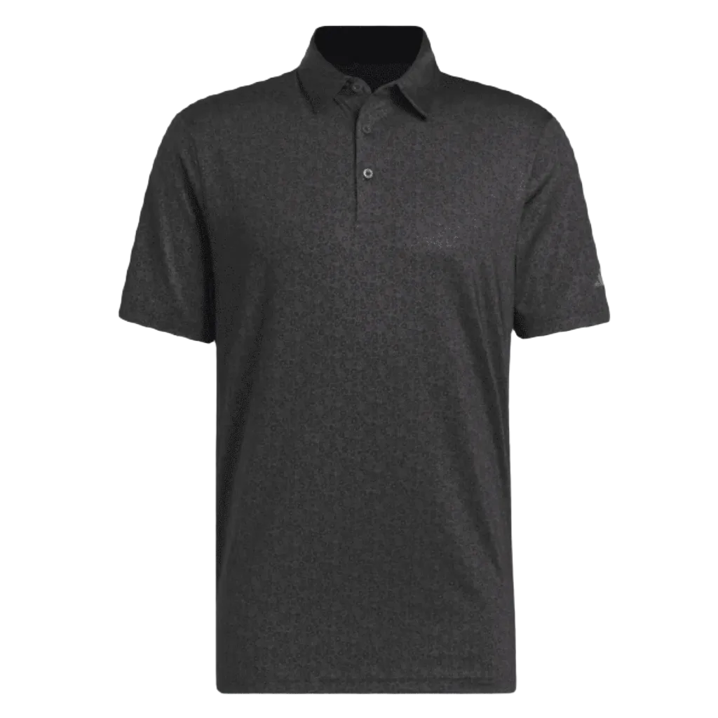 Adidas 2023 Ultimate365 Allover Print Golf Shirt - Black