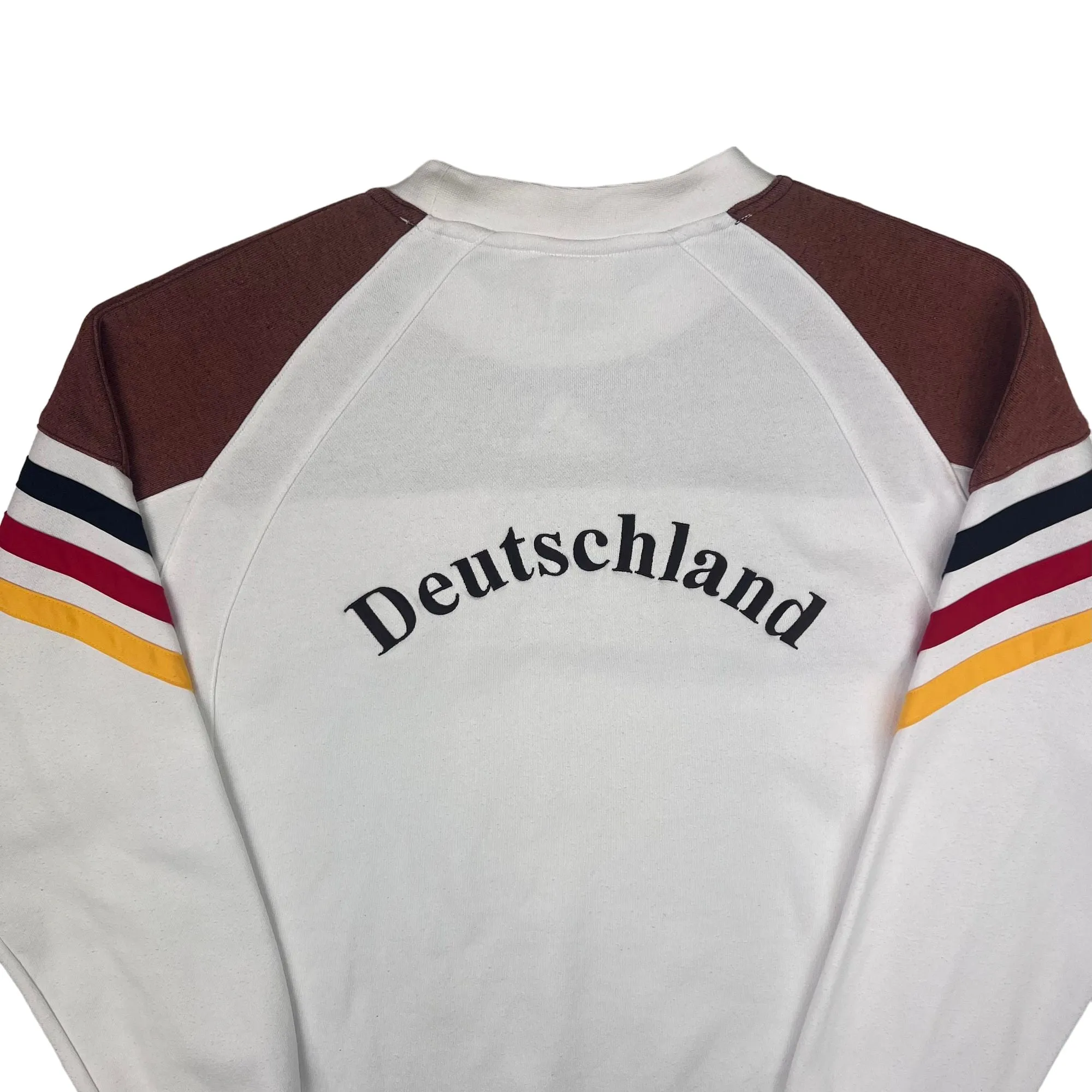 Adidas 90's Germany Deutschland FujiFilm Tri-Colour Sweatshirt White Rare