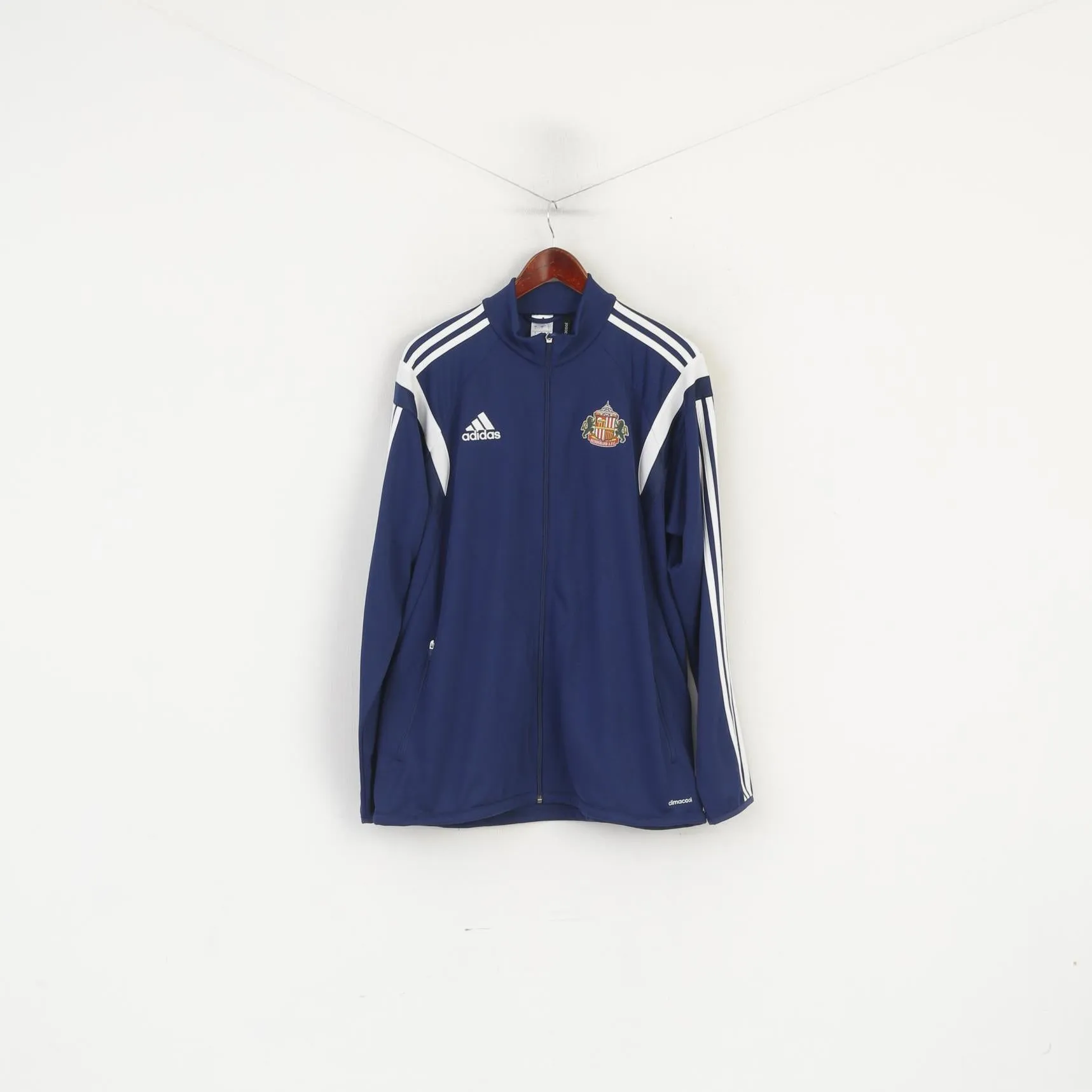 Adidas A.F.C. Men L Sweatshirt Navy Sunderland Football Warm Up Vintage Top