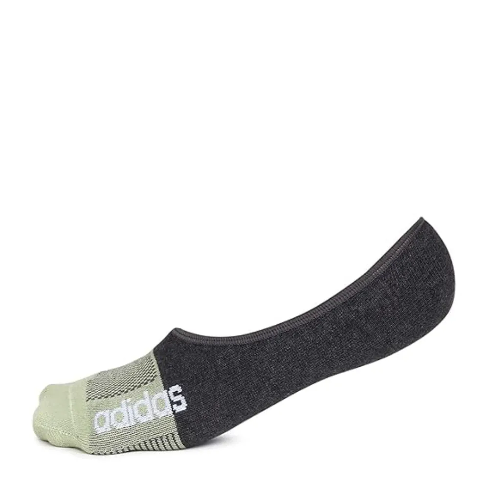 Adidas Flat Knit No Show Socks (Anthra Melange/Grey/Charlie Brown)