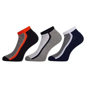 Adidas Men's Flat Knit Low Cut Socks (Black-Grey/Grey-White/Navy-Grey)