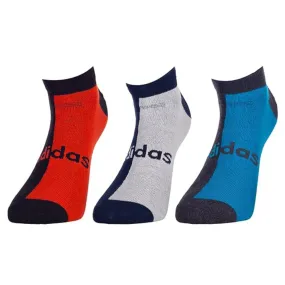 Adidas Men's Flat Knit Low Cut Socks (Black/Colligative Navy/Anthra Melange)