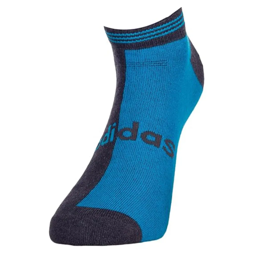 Adidas Men's Flat Knit Low Cut Socks (Black/Colligative Navy/Anthra Melange)