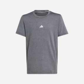 Adidas Training Aeroready Heather Kids Boys T-shirt (5-16 years) - Black/Grey Three/Grey Six/Reflective Silver