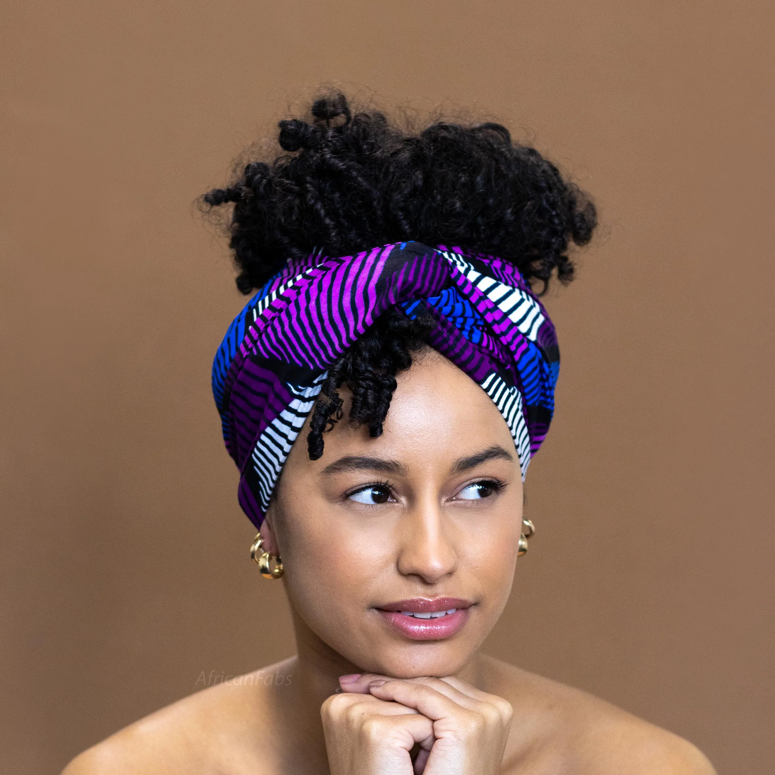 African Purple Swirl  headwrap