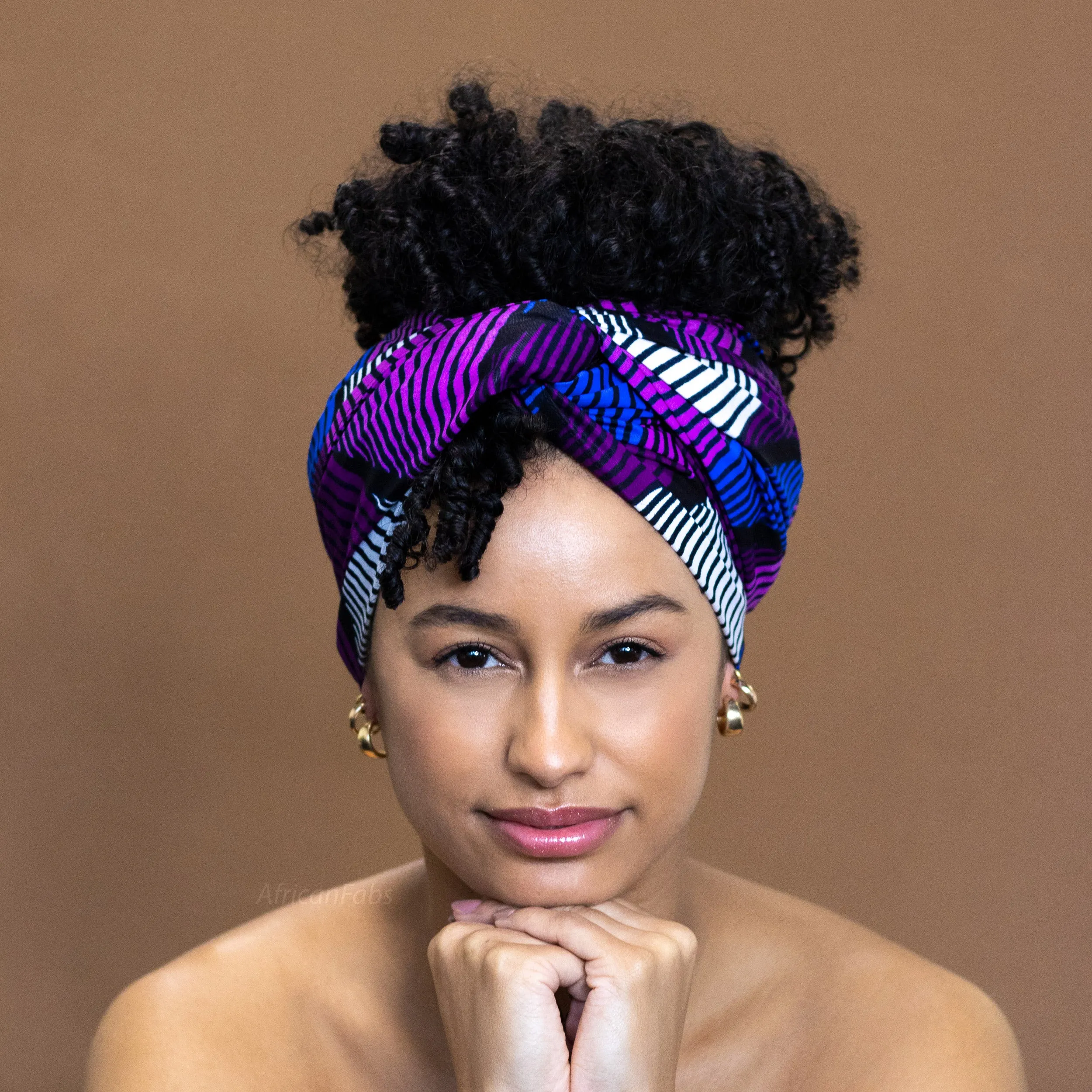 African Purple Swirl  headwrap