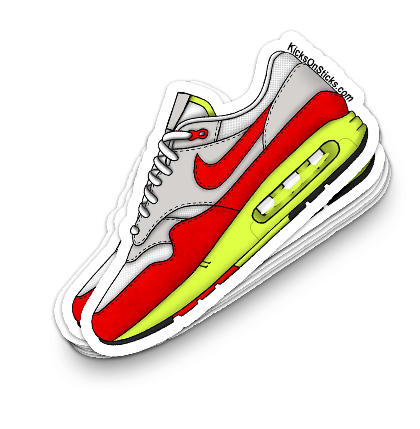 Air Max 1 "Big Bubble Red AMD 14" Sneaker Sticker