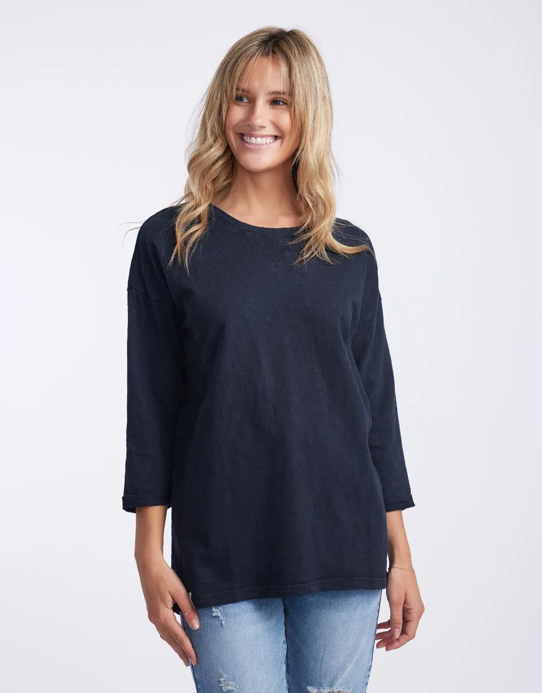 Annie Lightweight Top - Navy