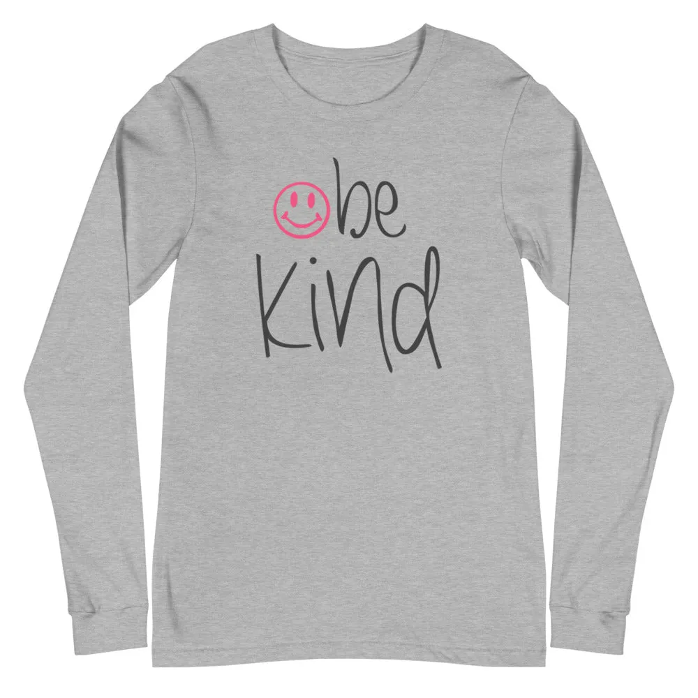 be kind Smile Long Sleeve Tee - Light Colors