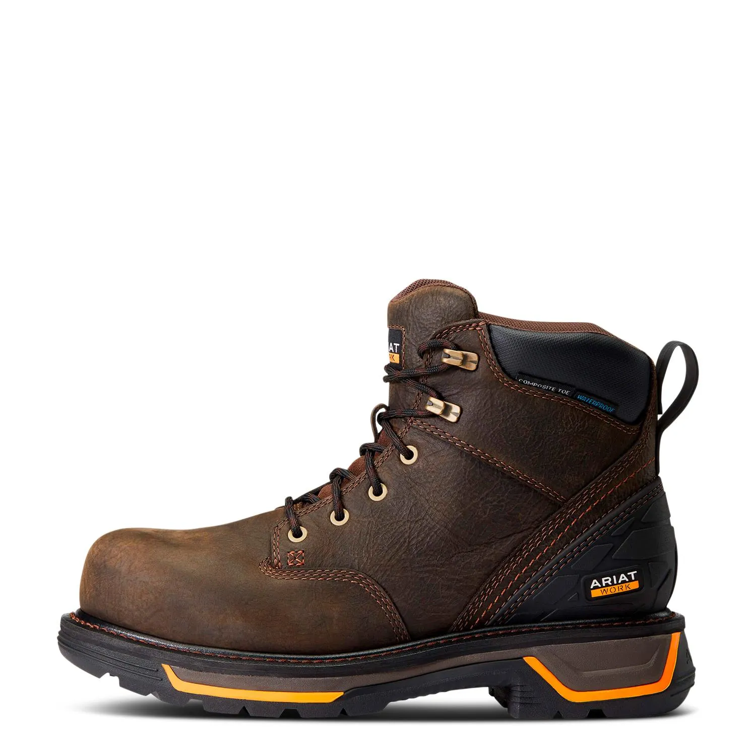 Big Rig 6 inch Composite-Toe Waterproof Work Boot Iron Coffee