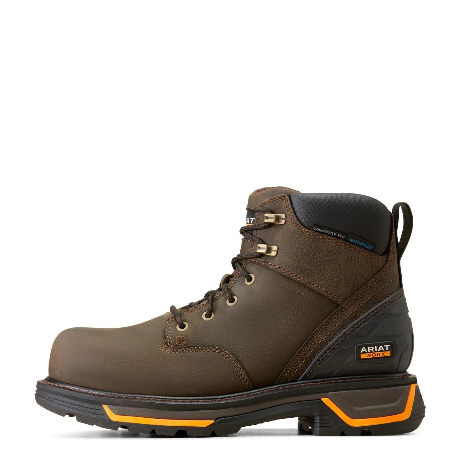 Big Rig 6 inch Composite-Toe Waterproof Work Boot Iron Coffee