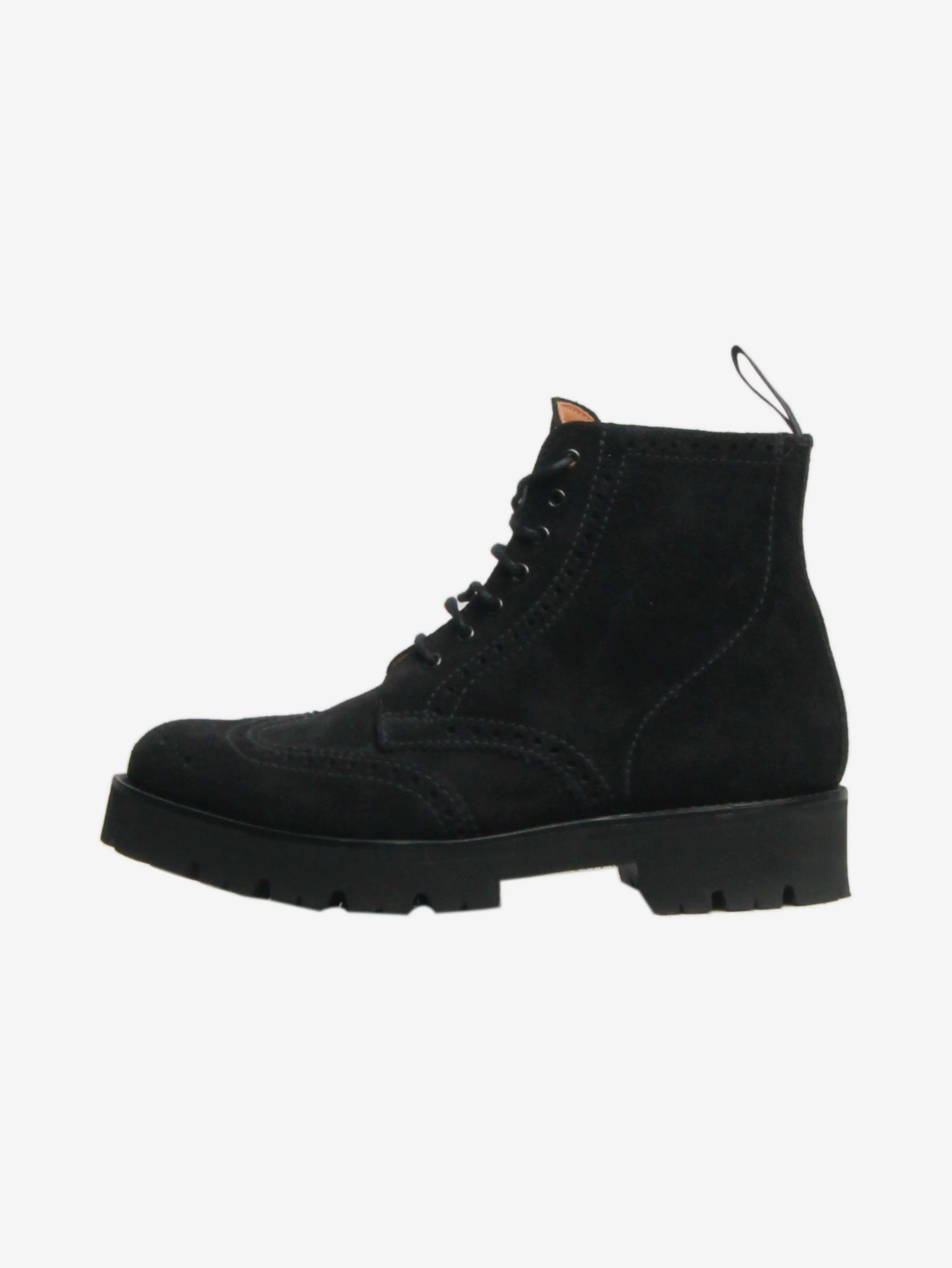 Black suede ankle boots - size EU 38.5