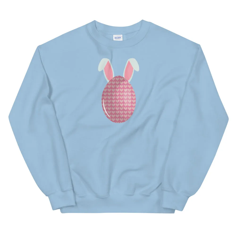 Bunny Ear Heart Easter Egg Sweatshirt