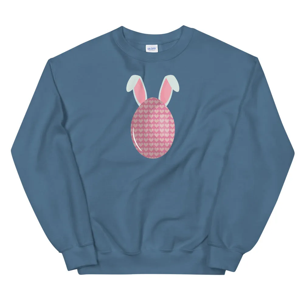 Bunny Ear Heart Easter Egg Sweatshirt