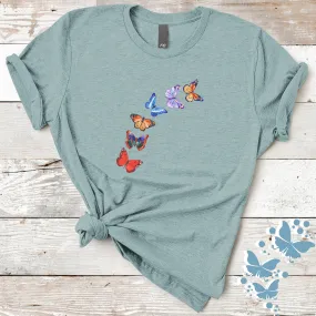 Butterflies in Flight T-Shirt - Light Colors