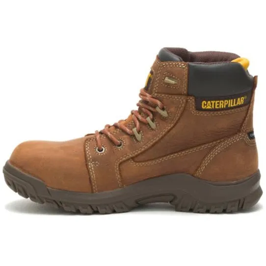 CAT Women's Resorption Waterproof Comp Toe Work Boot - Brown - P91392