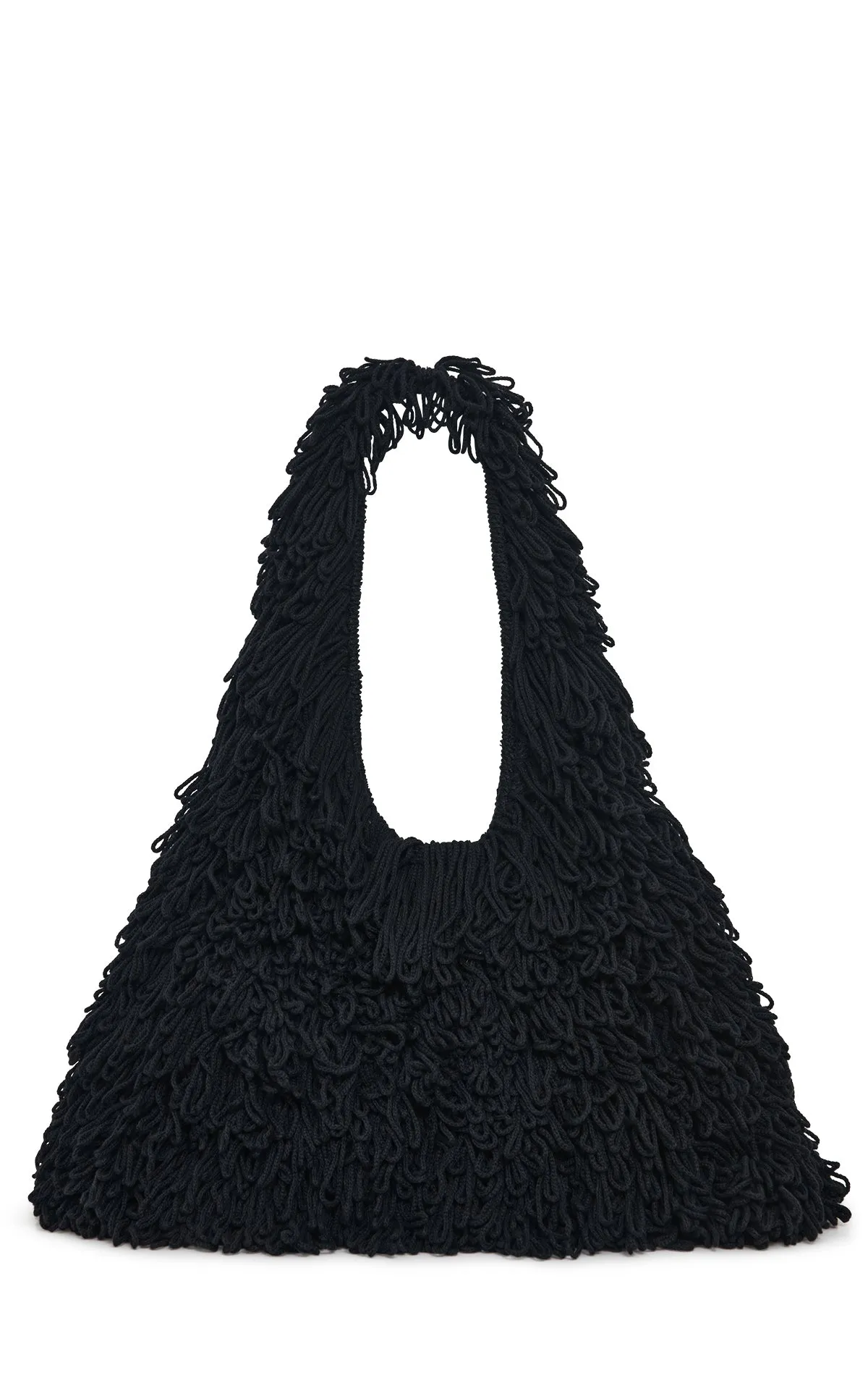 Celeus Knit Bag in Black Cashmere Silk