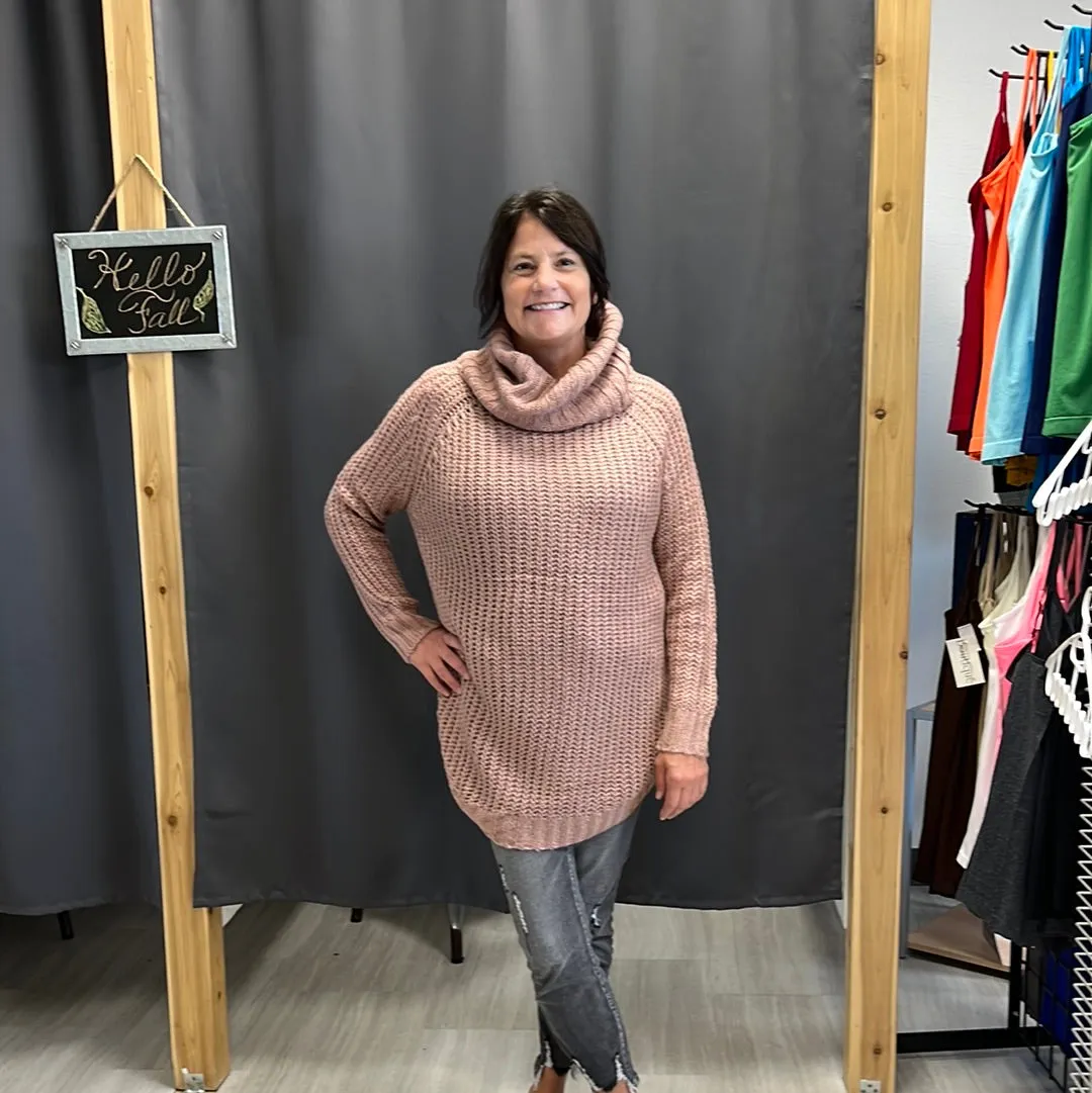 Cowl Neck Lightweight Sweater