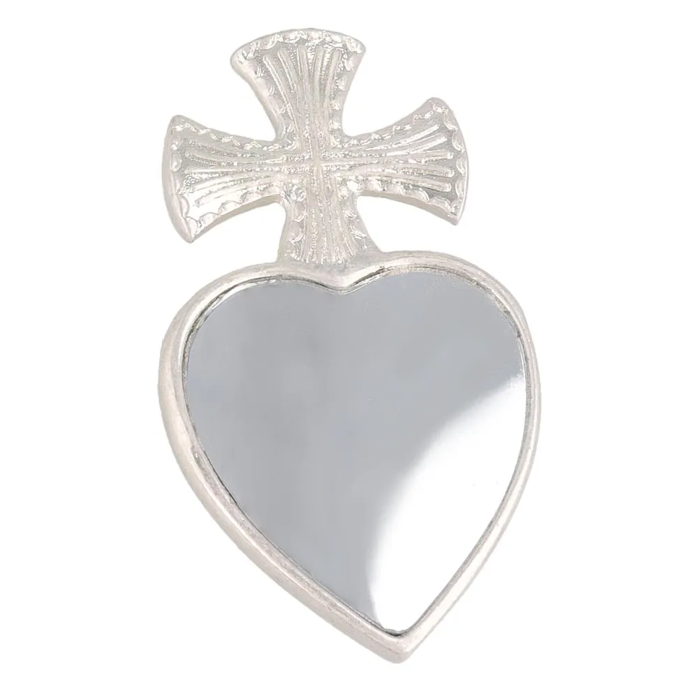 Cross Heart Concho Portable Mirror