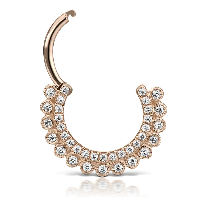 Cubic Zirconia Apsara Clicker by Maria Tash in Rose Gold