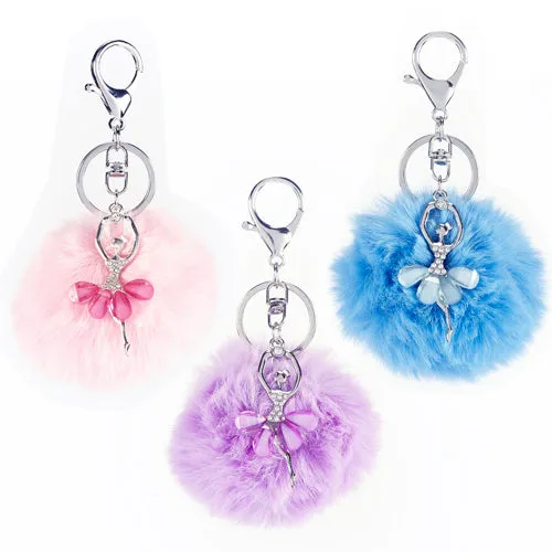 Dasha Designs Ballerina Keychain with Pouf