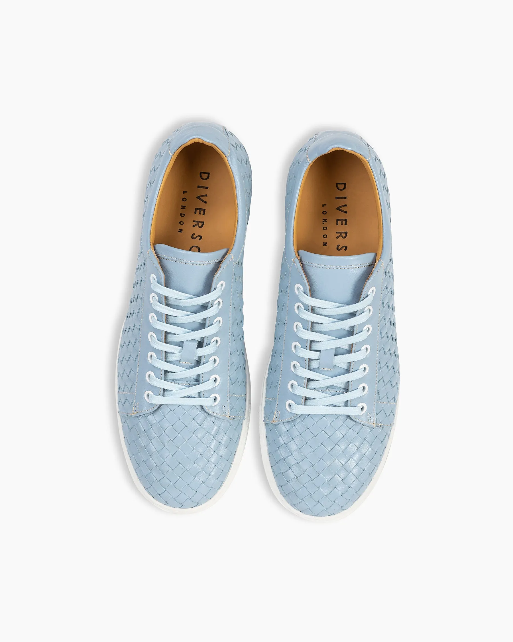 Dusty Blue Hand Woven Sneakers