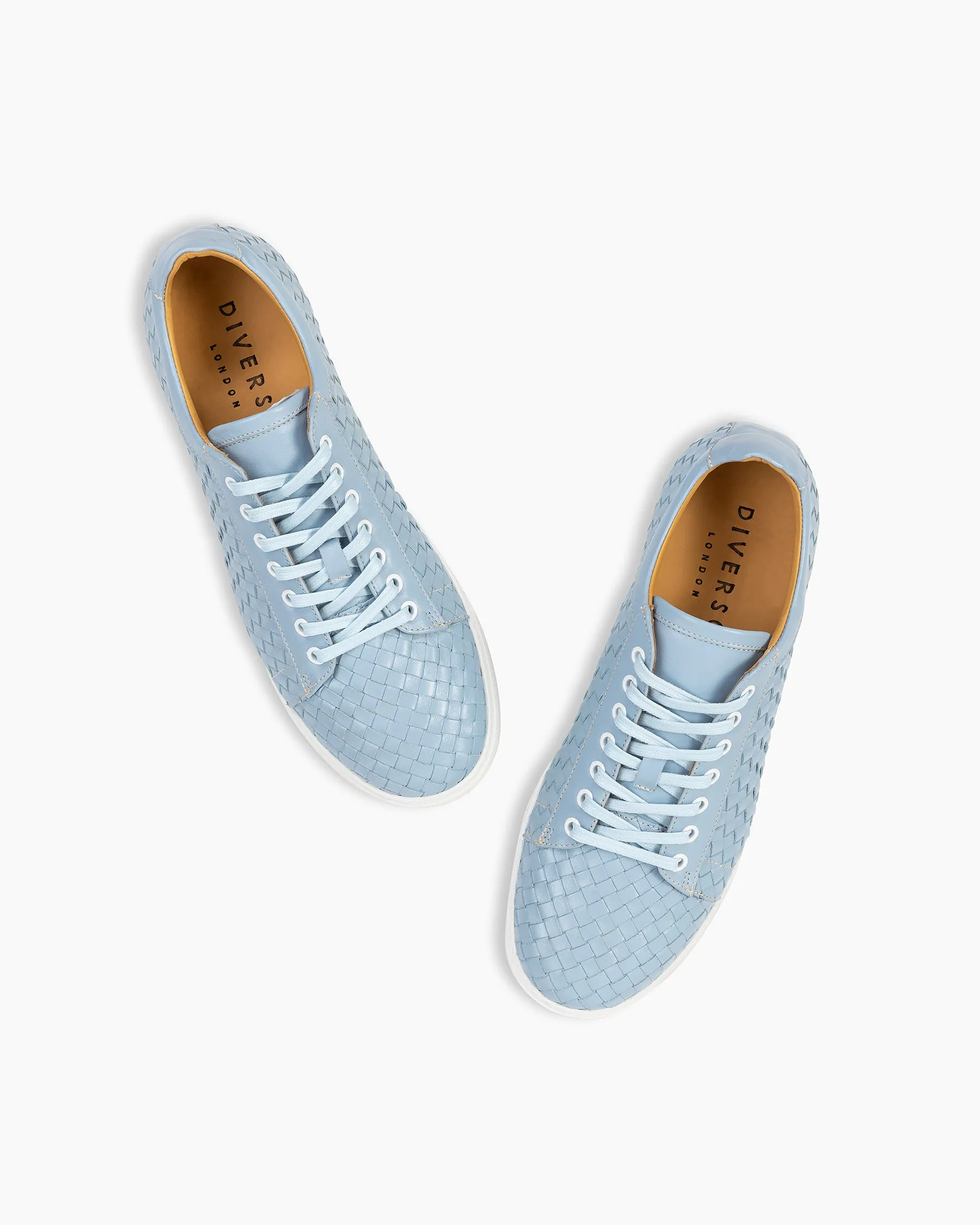 Dusty Blue Hand Woven Sneakers