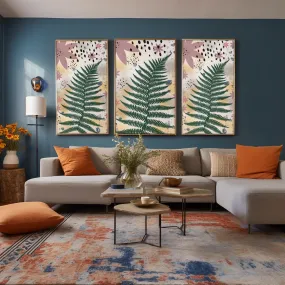 Giant Fern Leaf Abstract Room Art