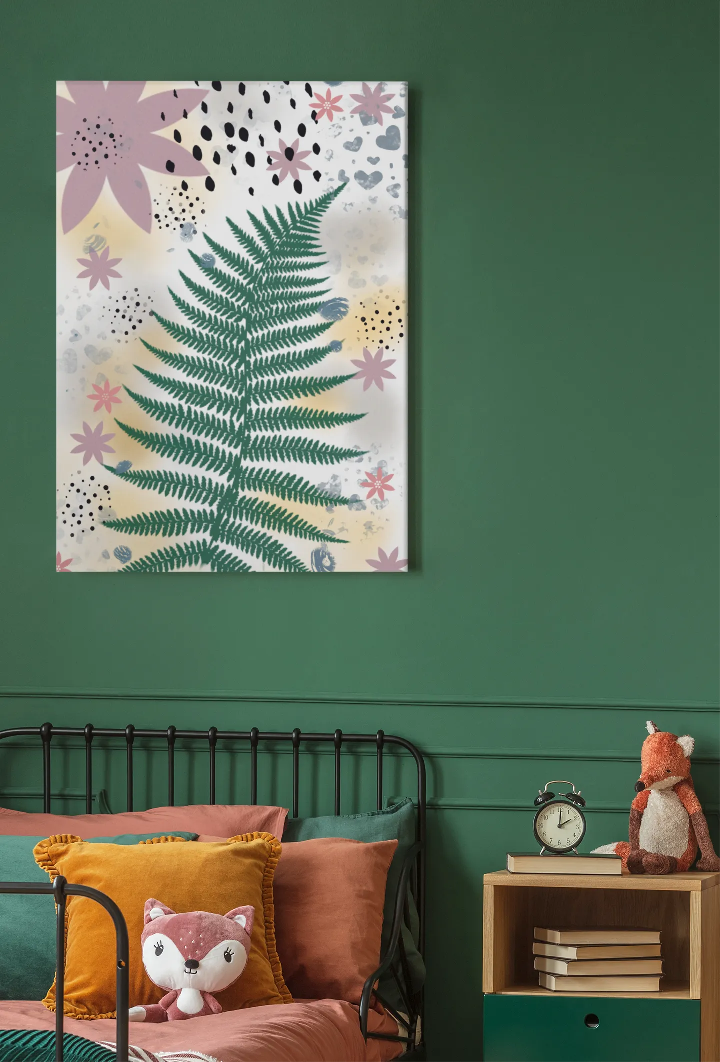 Giant Fern Leaf Abstract Room Art