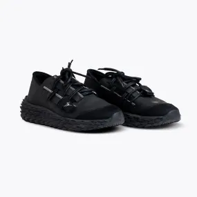 GIUSEPPE ZANOTTI BLACK LEATHER URCHIN SNEAKERS