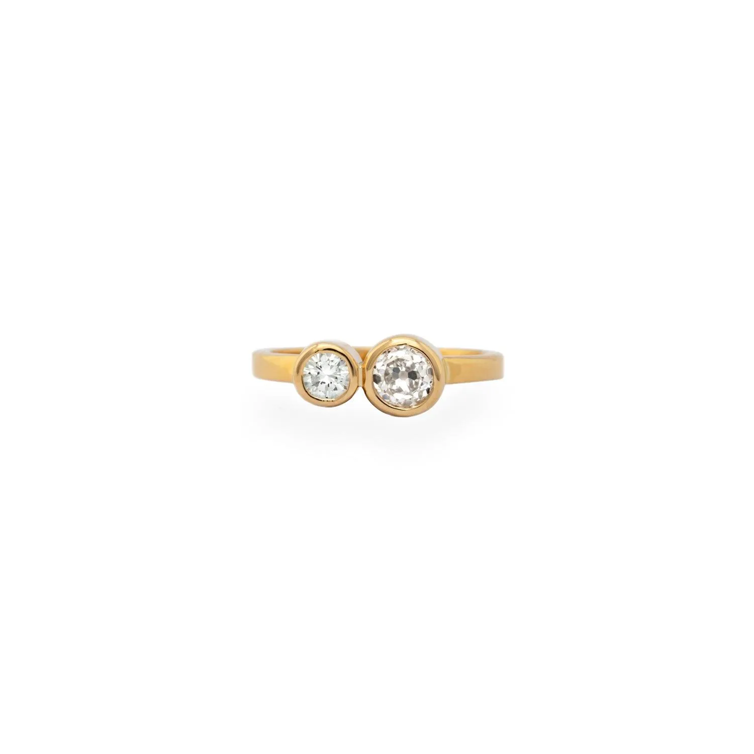 Gold Ring with 2 Diamonds