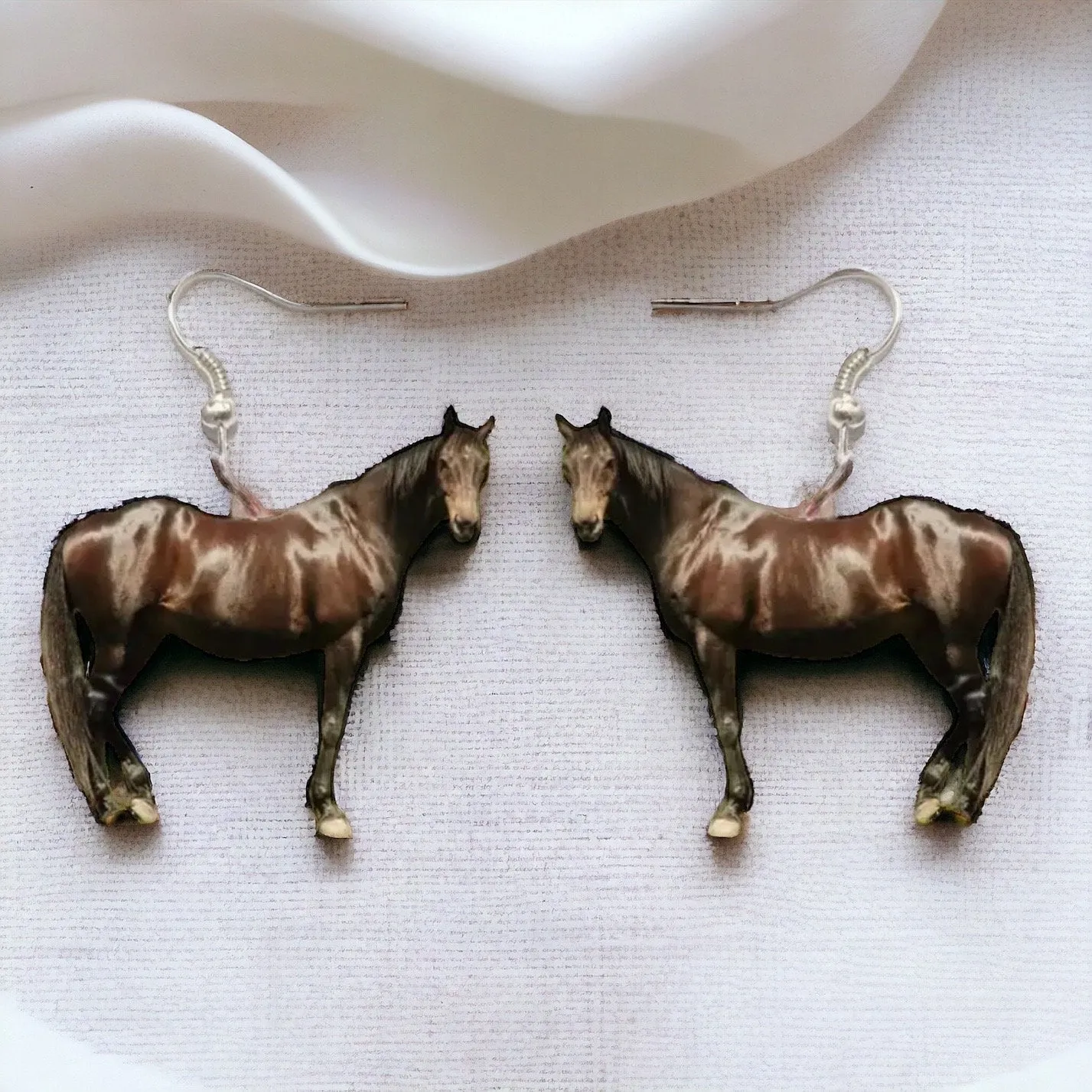 Horse Earrings - Horse Jewelry, Handmade Earrings, Horse Accessories, Equestrian, Horse Trainer, Cowgirl, Horse Riding, Horse Studs, Stud