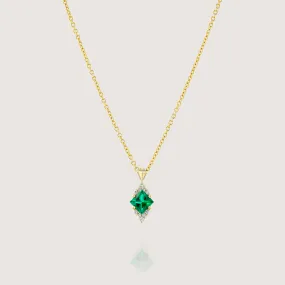 Juliette Necklace With Diamonds and Emerald