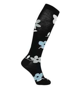 Lightweight Merino Wool Everyday Compression Socks (15-20mmHg) - Flower