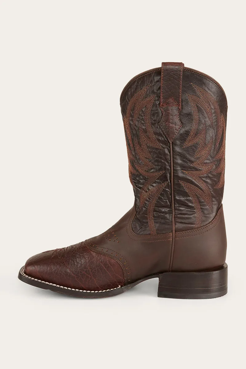 Longreach Mens Saddle Boot - Coffee