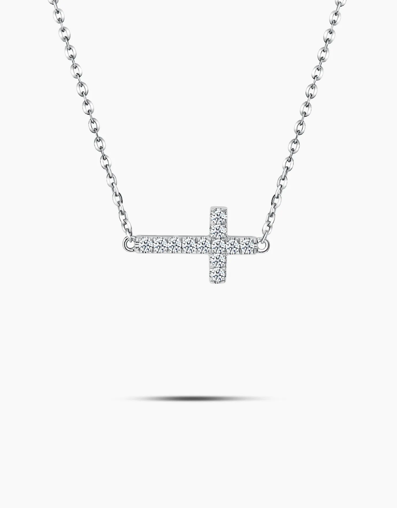 LVC Charmes Elegance Cross Diamond Necklace